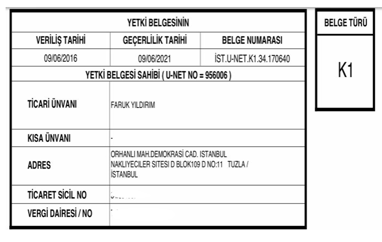 K1Yetki